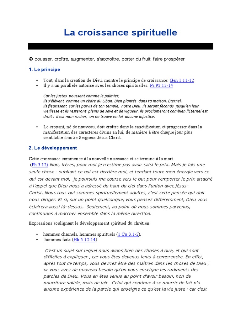 Clés de la Croissance Spirituelle | PDF | Jésus | Paul l'apôtre