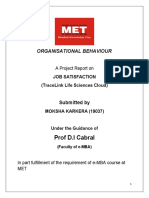 Organisational Behaviour: Prof D.I Cabral