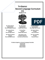 Tri-District English As A Second Language Curriculum: Grades K-12