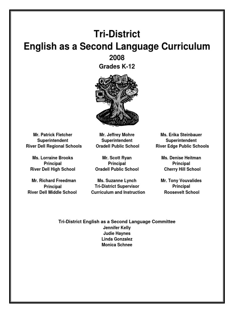 Tri-District ESL Curriculum Overview | PDF | English As A Second Or ...