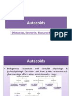 Autacoids: (Histamine, Serotonin, Eicosanoids, Kinins)