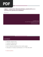 Object Oriented Programming (Oop) With C++: Constructor, Destructor, Namespace
