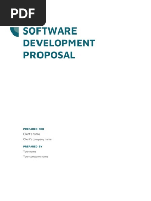 Software development proposal