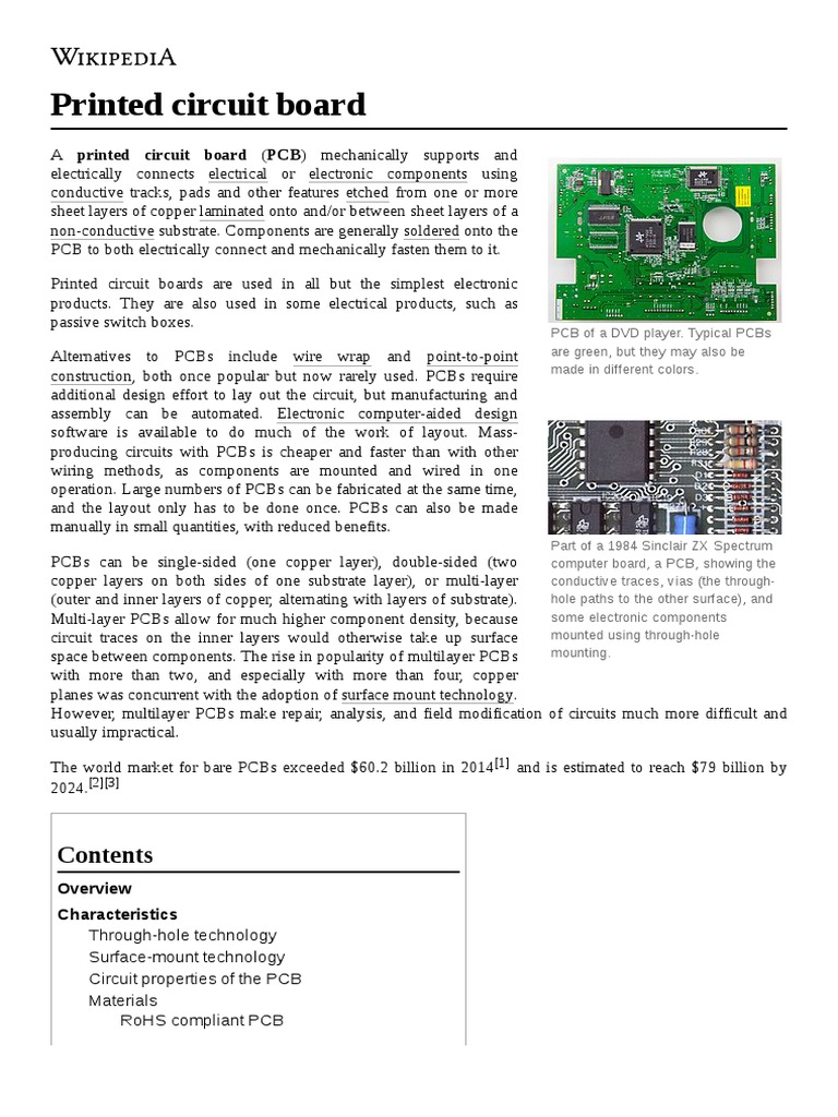 Printed Circuit Board: Characteristics | PDF | Printed Circuit Board