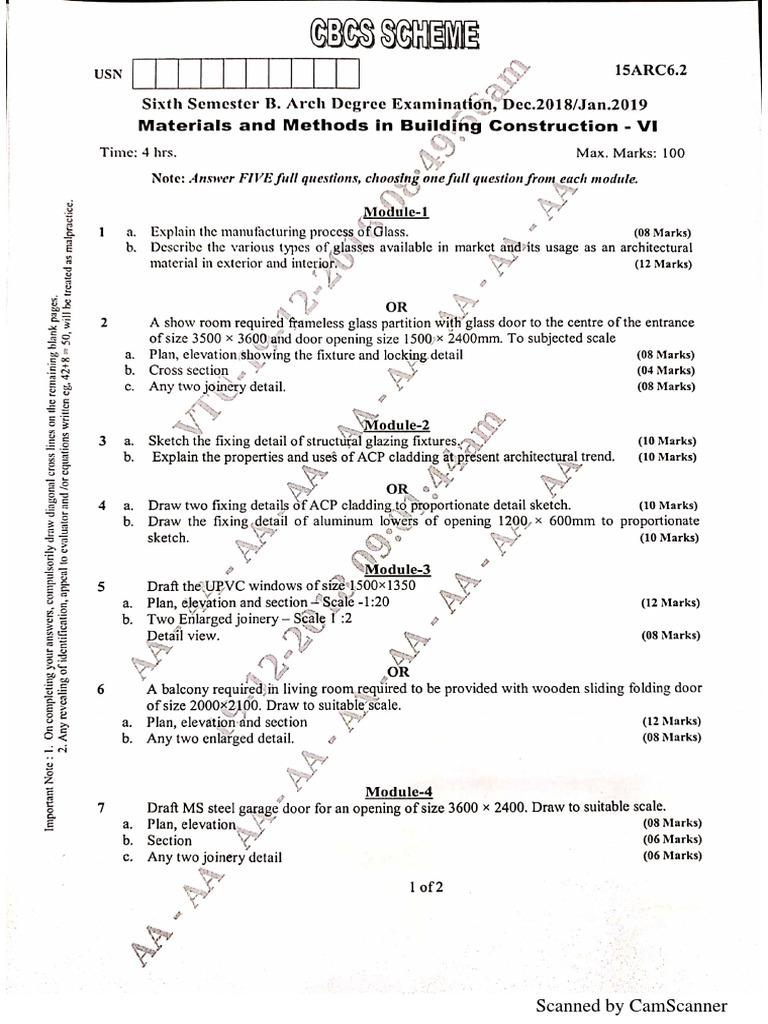 Question Papers 6th Sem PDF | PDF