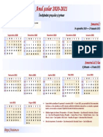 Calendar Scolar 2020 2021 Prescolar Primar Pe Orizontala PDF