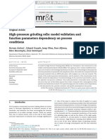 High-Pressure Grinding Rolls: Model Validation and Function Parameters Dependency On Process Conditions