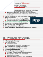 Nature of Planned Organizational Change