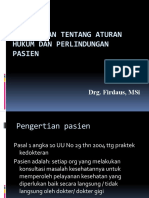 Pengenalan Aturan Hukum & PERLINDUNGAN PASIEN