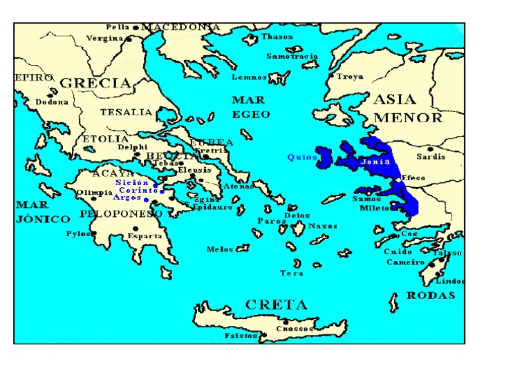 Mapa de Grecia Antigua PDF