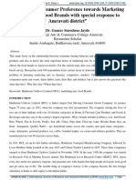 A Study of Consumer Preference Towards Marketing Mix of HUL Food Brands With Special Response To Amravati District