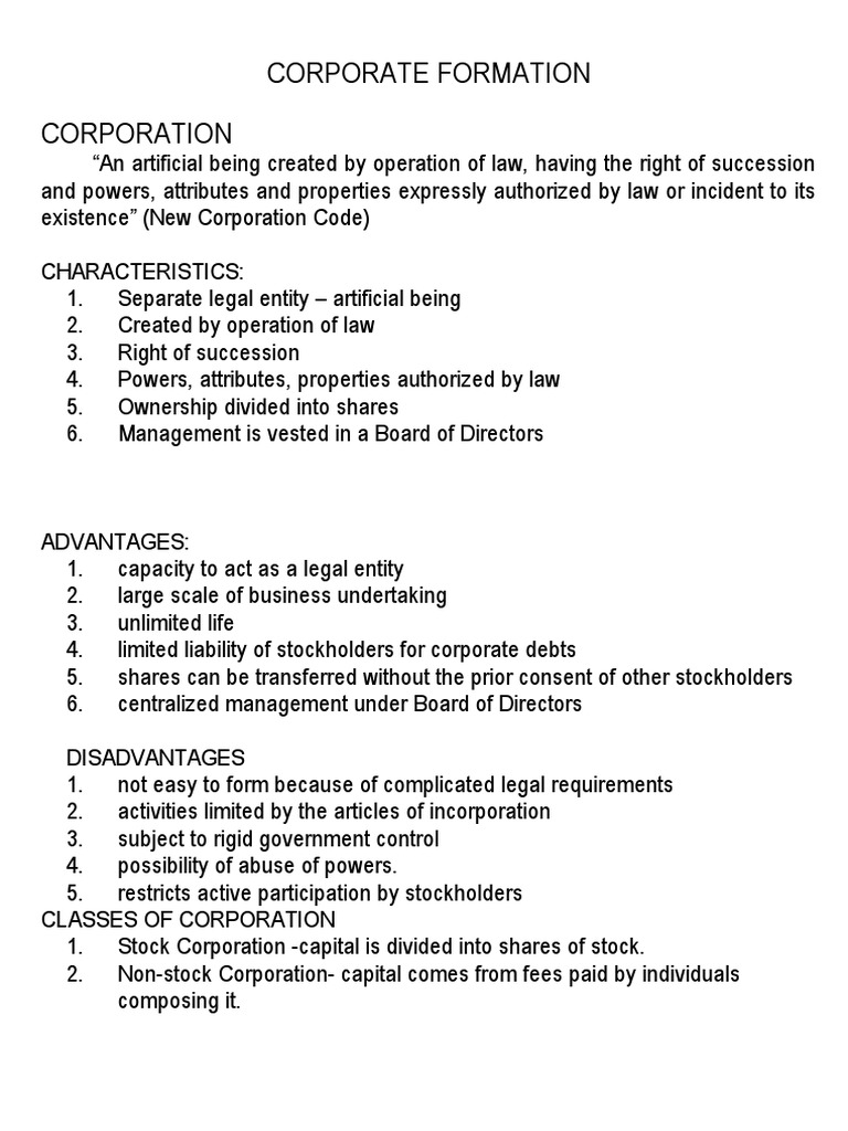 Forming Foundations An In Depth Examination Of Corporate Structure