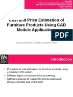 Cost and Price Estimation of Furniture Products Using CAD Module Applications