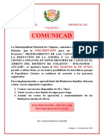 COMUNICADO