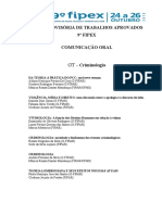 Lista Provisória de Trabalhos Aprovados 9 Fipex PDF