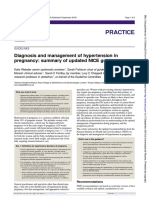 1c. Diagnosis and Management of Hypertension in Pregnancy Summary of Updated NICE Guidance