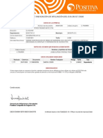 Certificado de Radicación de Afiliación Del Dia 28/07/2020: Tipo Documento: Nombre