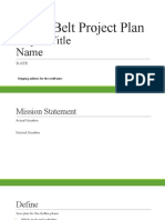 Green Belt Project Plan