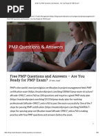 2019 Free PMP Questions and Answers - Are You Ready For PMP Exam