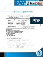 English 3 homework 1 tasks