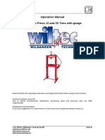 WilTec Hydraulic 12 Ton Press With Manometer