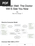 American Well: The Doctor Will E-See You Now: By: Sec-B, Group - 7