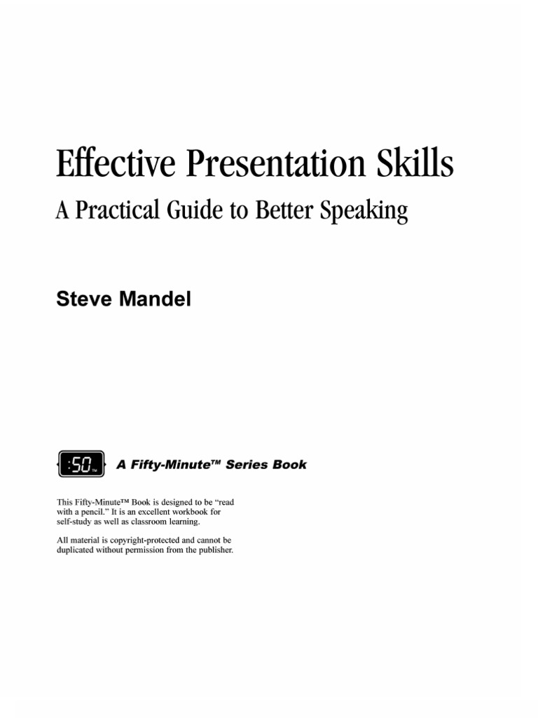 Effective Presentation Skills - 1560525266 | PDF