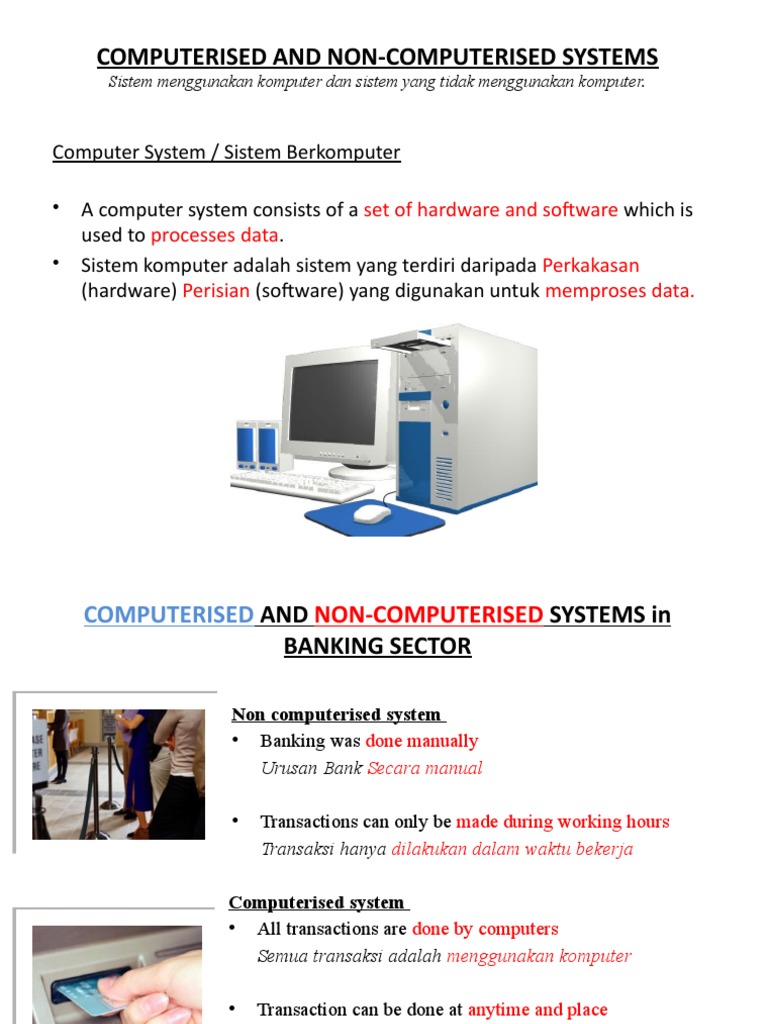 Computerised and Non-Computerised Systems | PDF | Information And ...