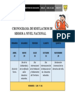 Cronograma de Simulacros de Sismo