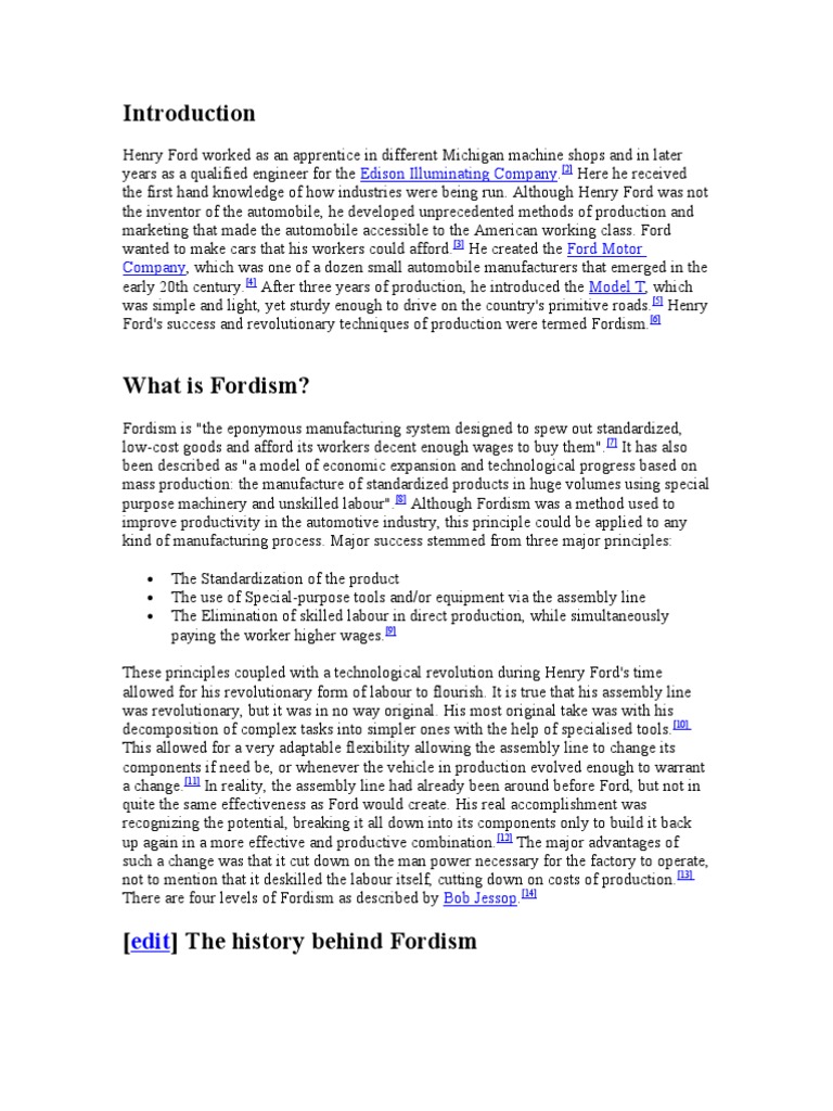 Understanding Fordism and Its Impact | PDF | Economies | Production And ...