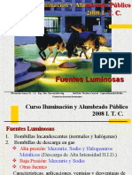 Clase 2. Fuentes Luminosas y Niveles de Iluminancia