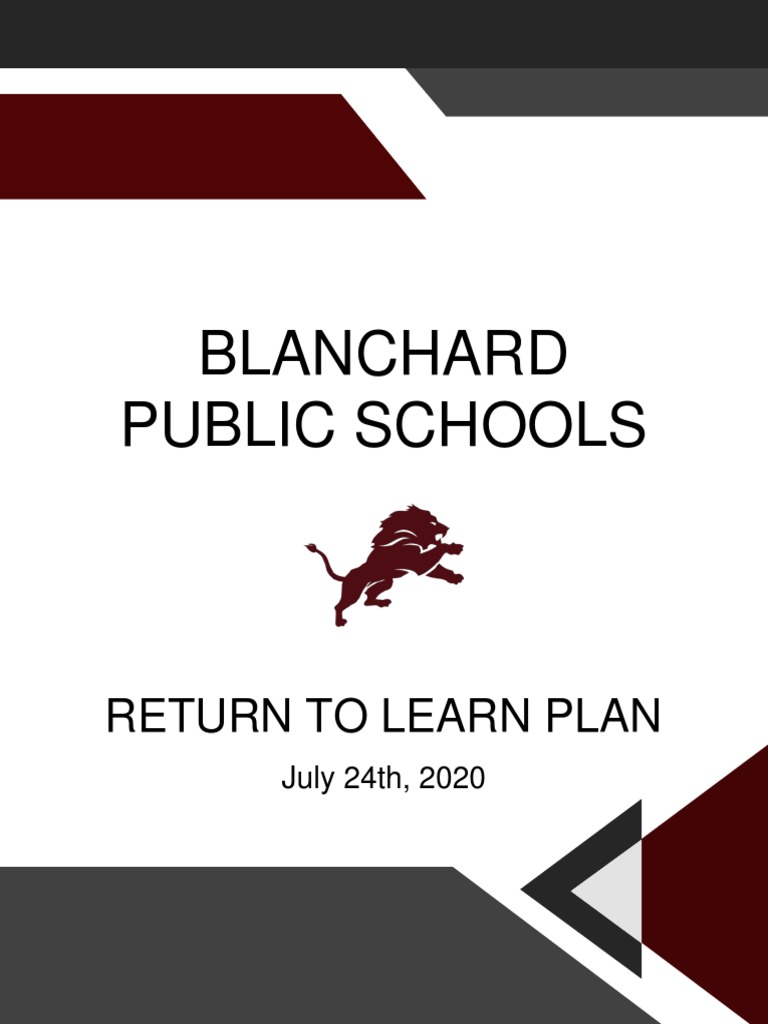 Blanchard Back To School Plan 20202021 Download Free PDF Classroom