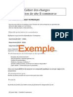 Cahier Des Charges E Commerce