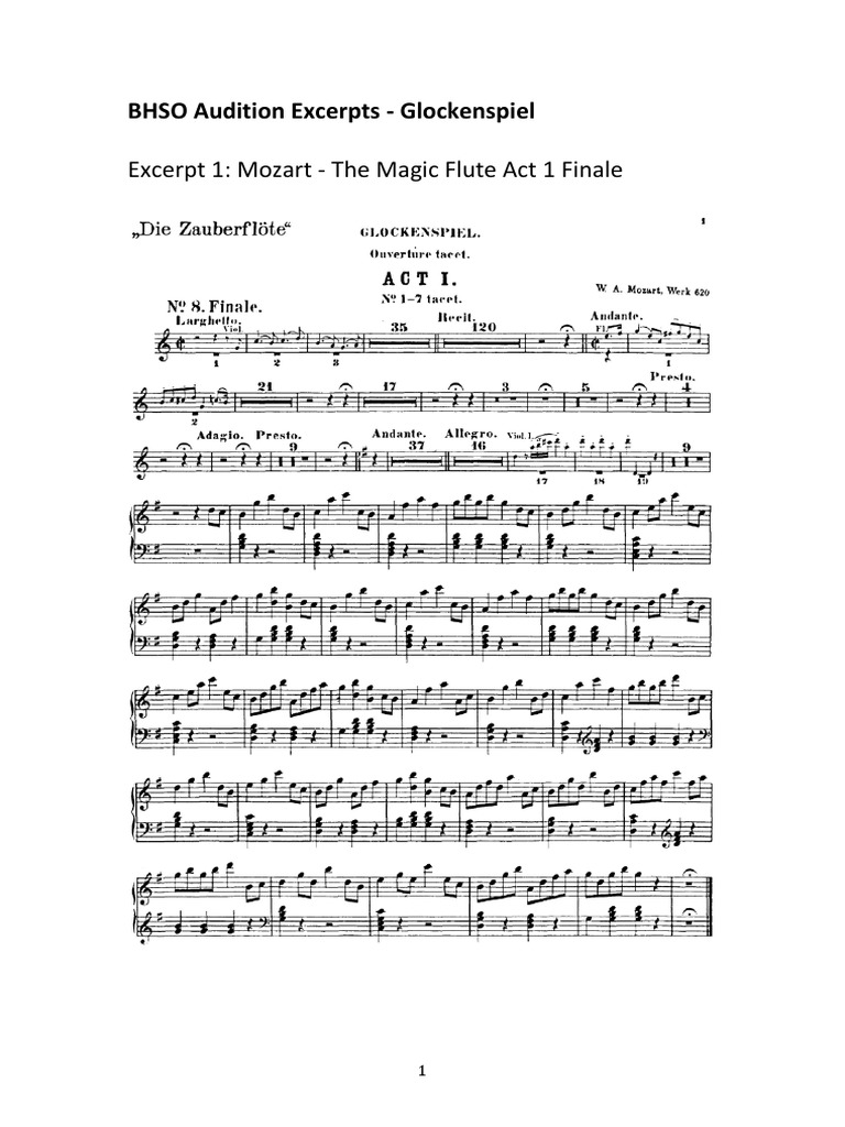 The Magic Flute Bells PDF