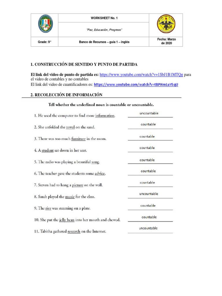 English Worksheet for 9th Grade | PDF | Linguistic Morphology