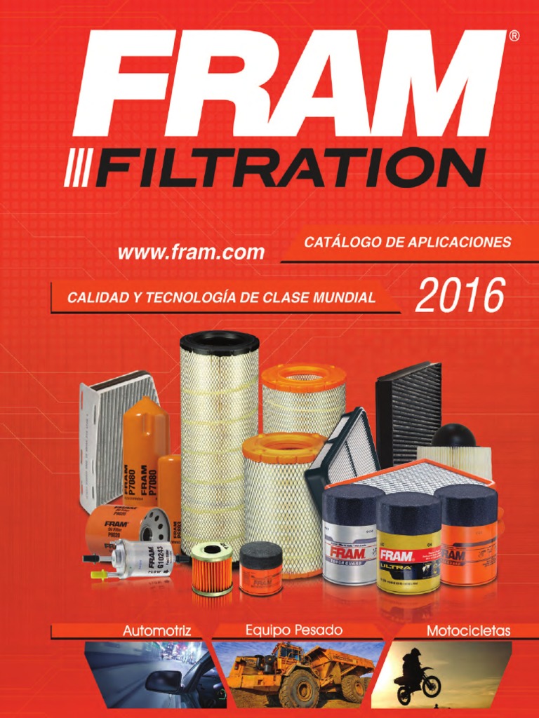Catálogo Filtros FRAM Mexico 2016 Autos y Camionetas (Optimizado) | PDF