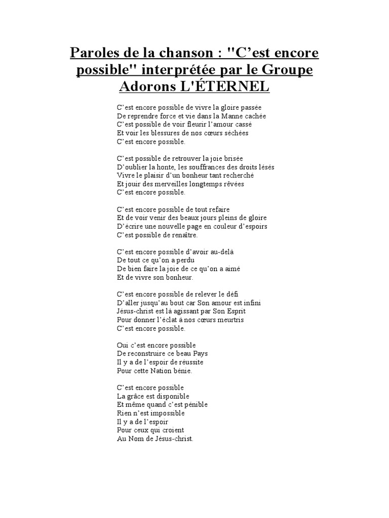 C Est Encore Possible Gael Pdf