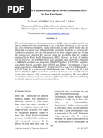 Seasonal Variations in Physicochemical Properties of Water, Sediment and Fish of Tiga Dam, Kano-Nigeria