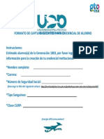 Formato de Captura de Datos para Credencial de Alumno