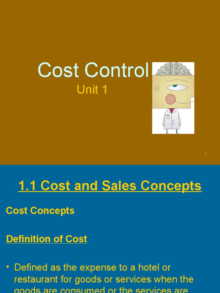 Food & Beverage Cost Control Introduction
