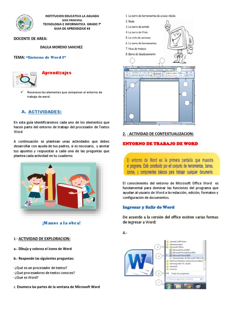 Entorno de Word I | PDF | Microsoft Word | Archivo de computadora