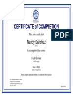 Fruit Grower - Certificate of Completion