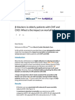 β-blockers in elderly patients with CHF and CKD - What is the impact on mortality -