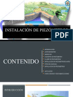 INSTALACIÓN DE PIEZÓMETROS