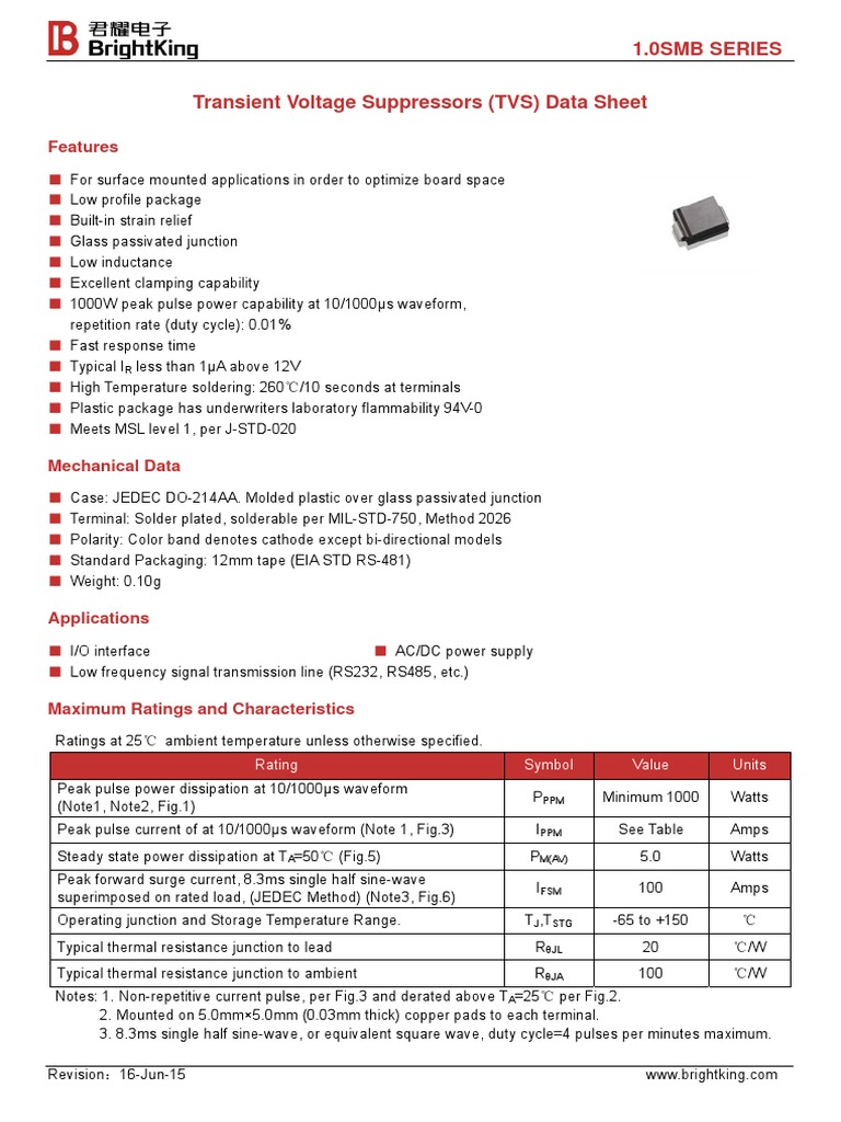 1.0SMB Series | PDF | Amplifier | Power Supply