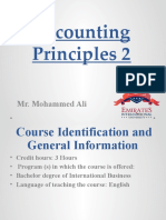 Accounting Principles 2: Mr. Mohammed Ali