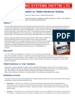 Some Information On Tablet Hardness Testing: History