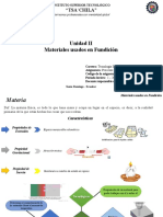 2 - Unidad II - MATERIALES USADOS EN FUNDICION