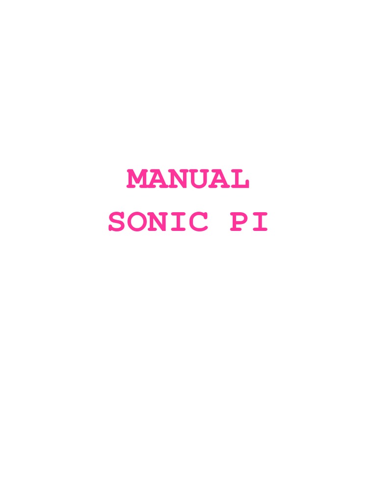 Sonic Pi Live Coding Manual | PDF | Synthesizer | Sound