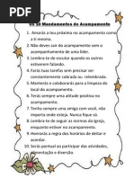 10 mandamentos do acampamento